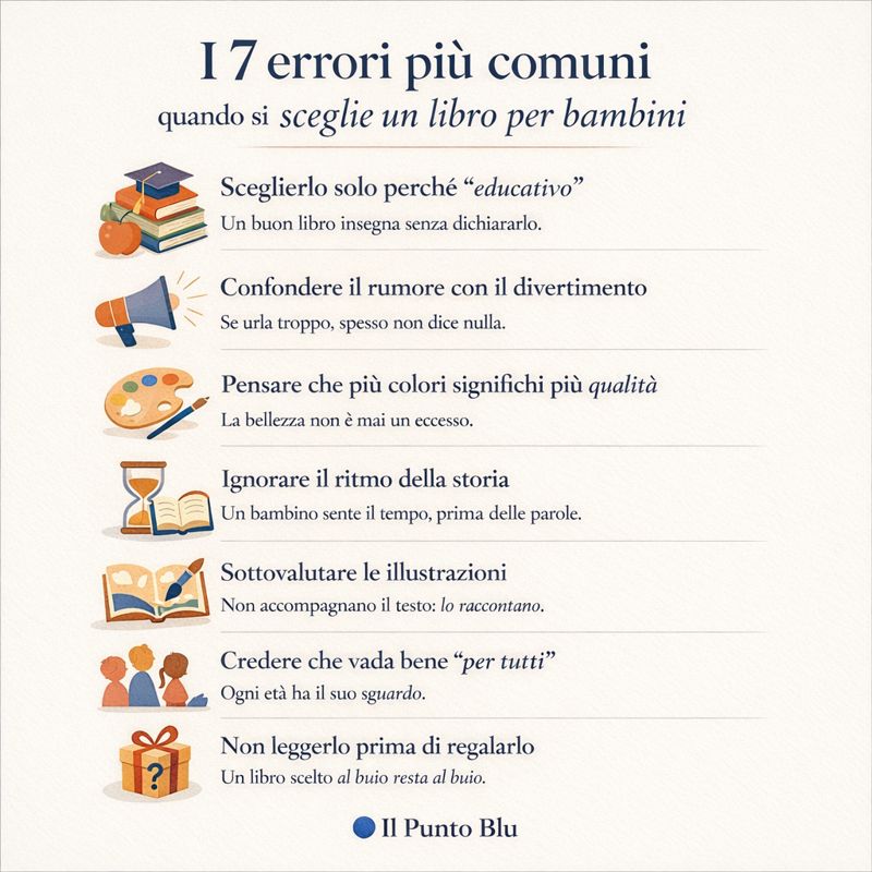 I 7 errori più comuni quando si sceglie un libro per bambini.