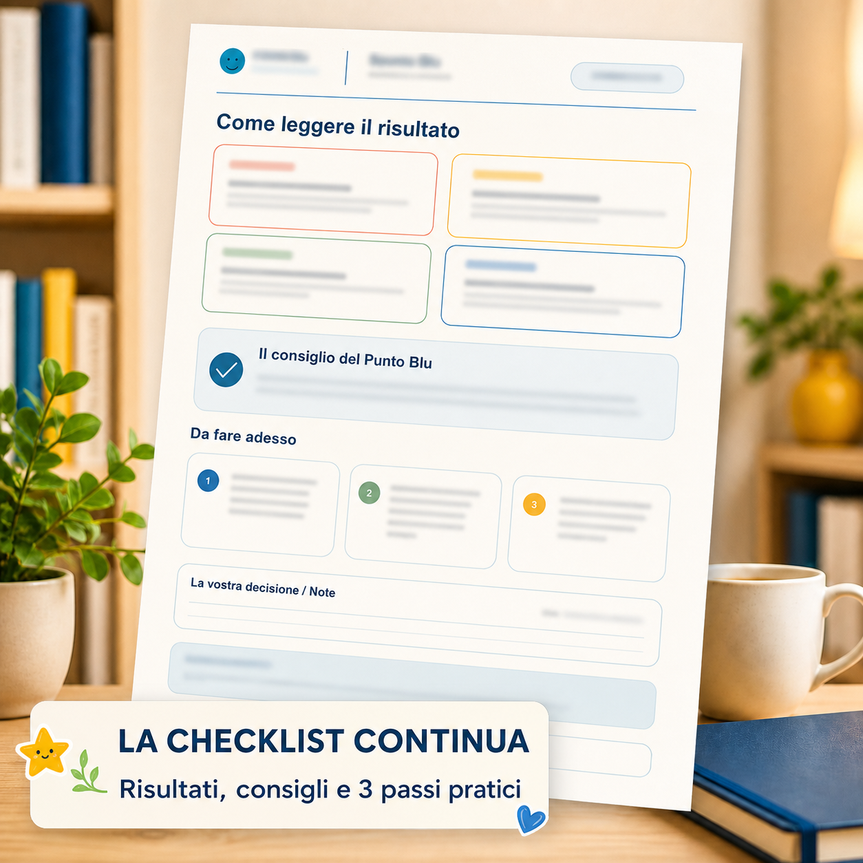 Anteprima della seconda pagina della checklist Spunta Blu con lettura dei risultati, consigli e passi pratici