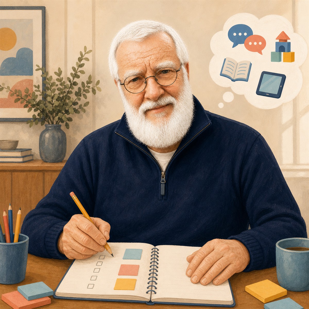 Nonno Marco prepara le guide Spunta Blu